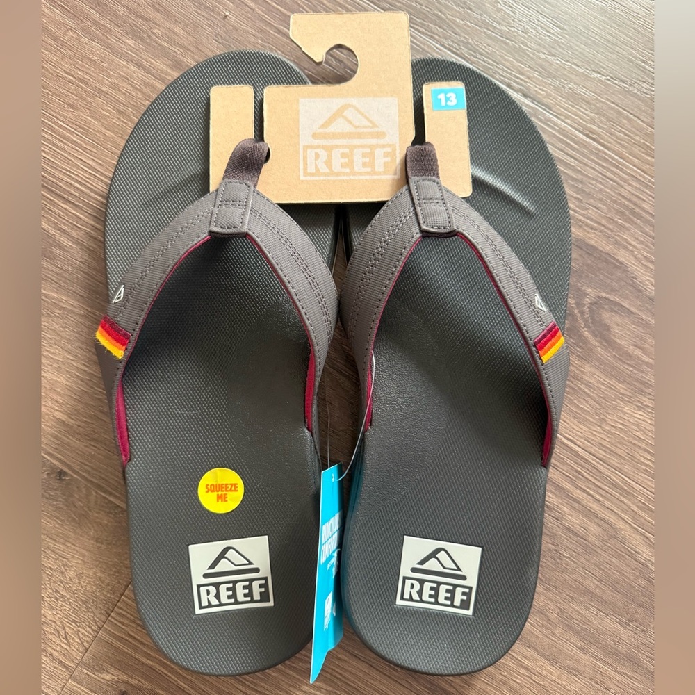 Reef Men's Cushion Phantom Vintage Brown Sunset NWT Men's Size 13 Flip Flops